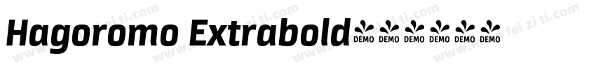 Hagoromo Extrabold字体转换